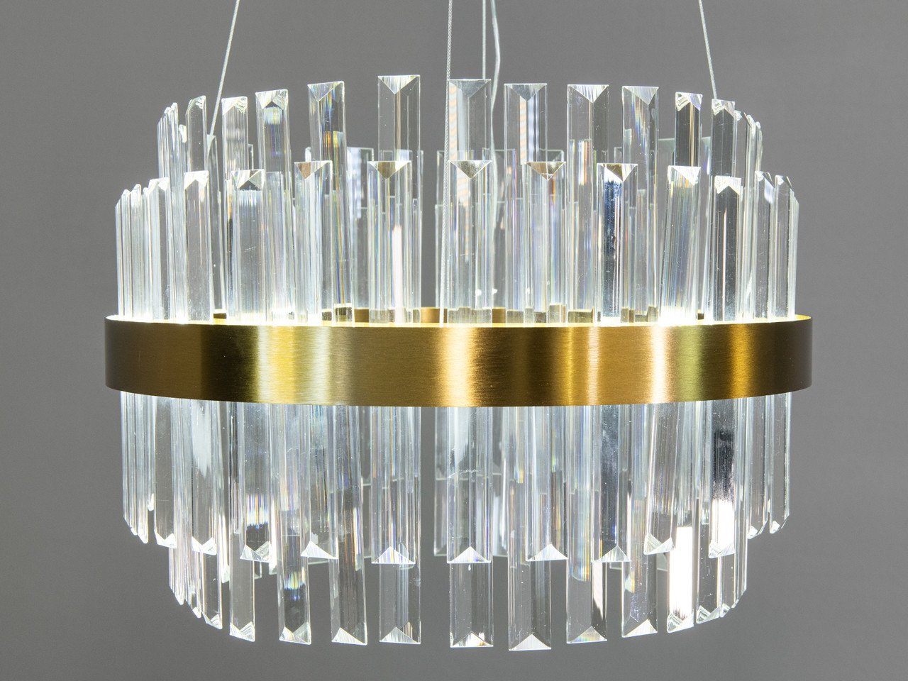 Люстра стельова LED Diasha 840/400BR Efect, 80W, кришталь, бронза, сучасний стиль для вітальні, фото 1