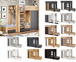 Ліжко двоярусне Немо з шафою (Пехотін)