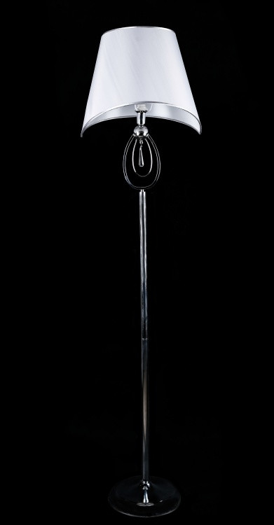 Торшер підлоговий абажур Splendid Ray T30276/1F, E14, 1 лампа, 160 см, хром-білий, сучасний стиль для дому, фото 1