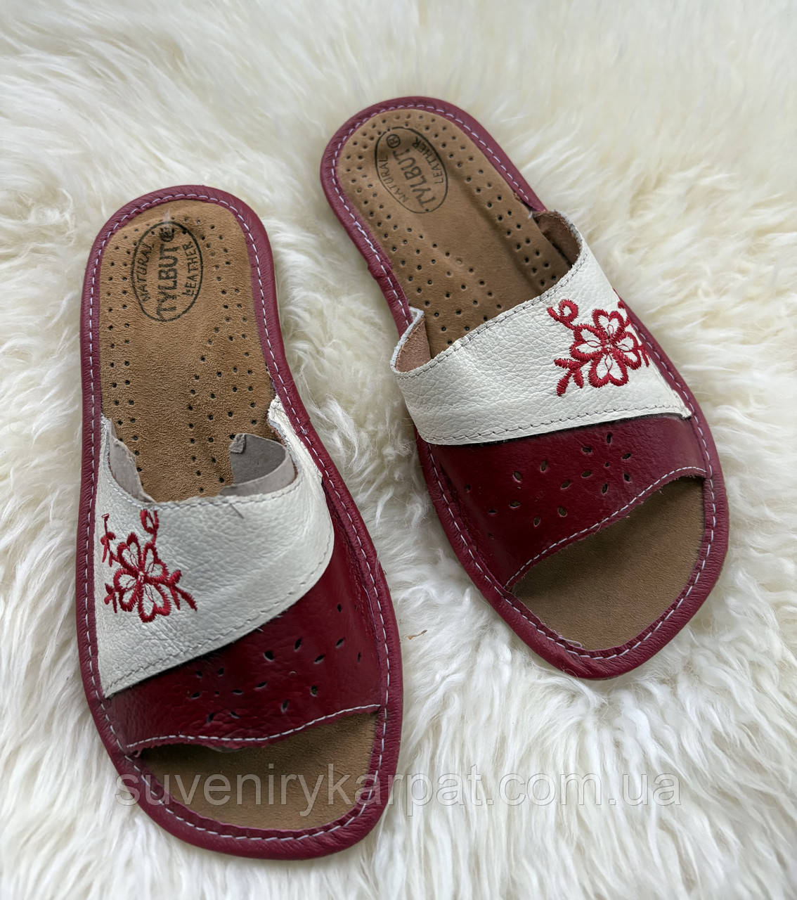 Домашні капці шкіряні 36  розмір уцінка виробничий брак, фото 1