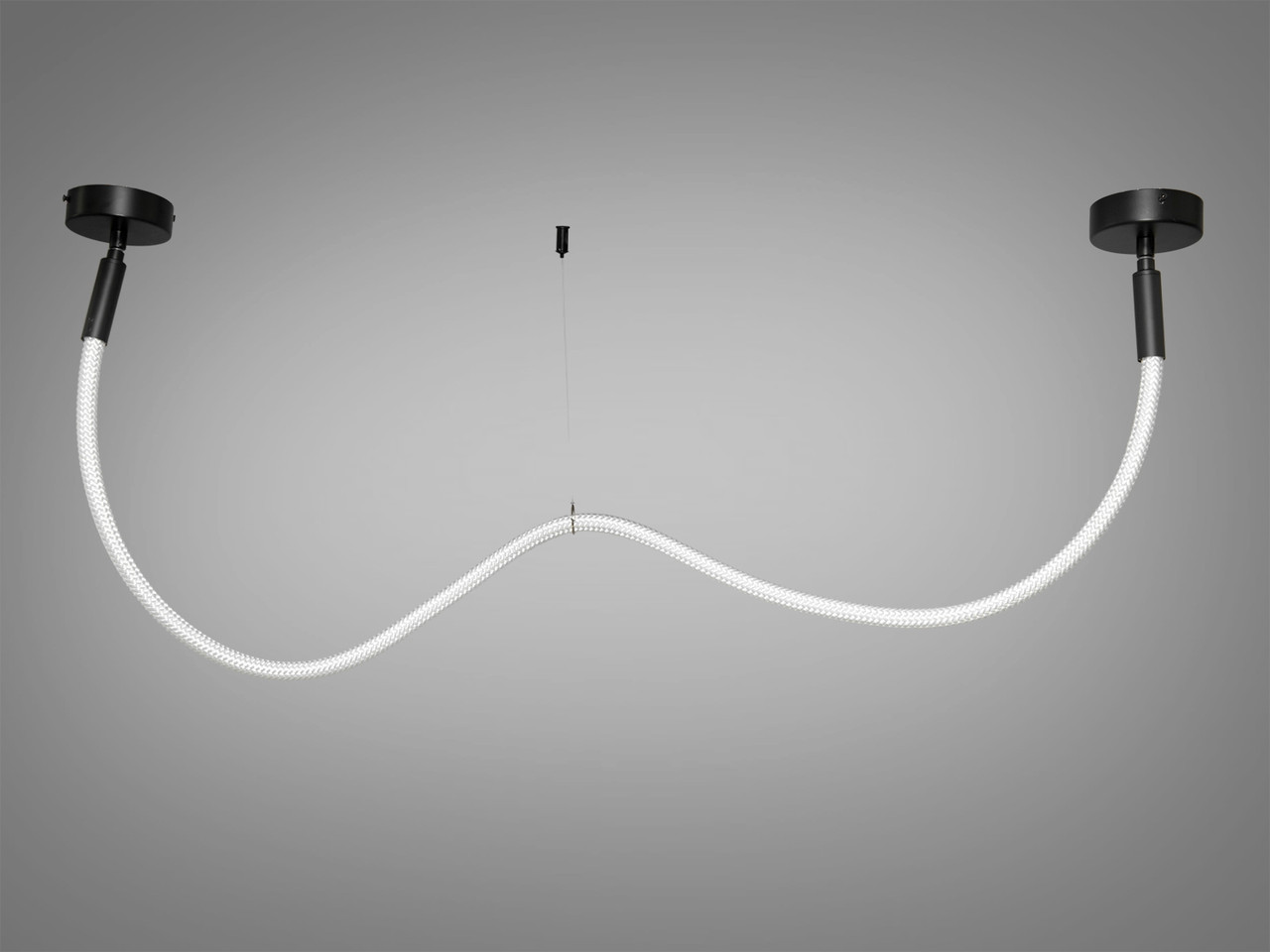Стельова люстра LED Diasha 9610-1500BK Мотузка, 17W, 935 лм, чорний, для низьких стель, сучасний стиль для коридору, вітальні,, фото 1