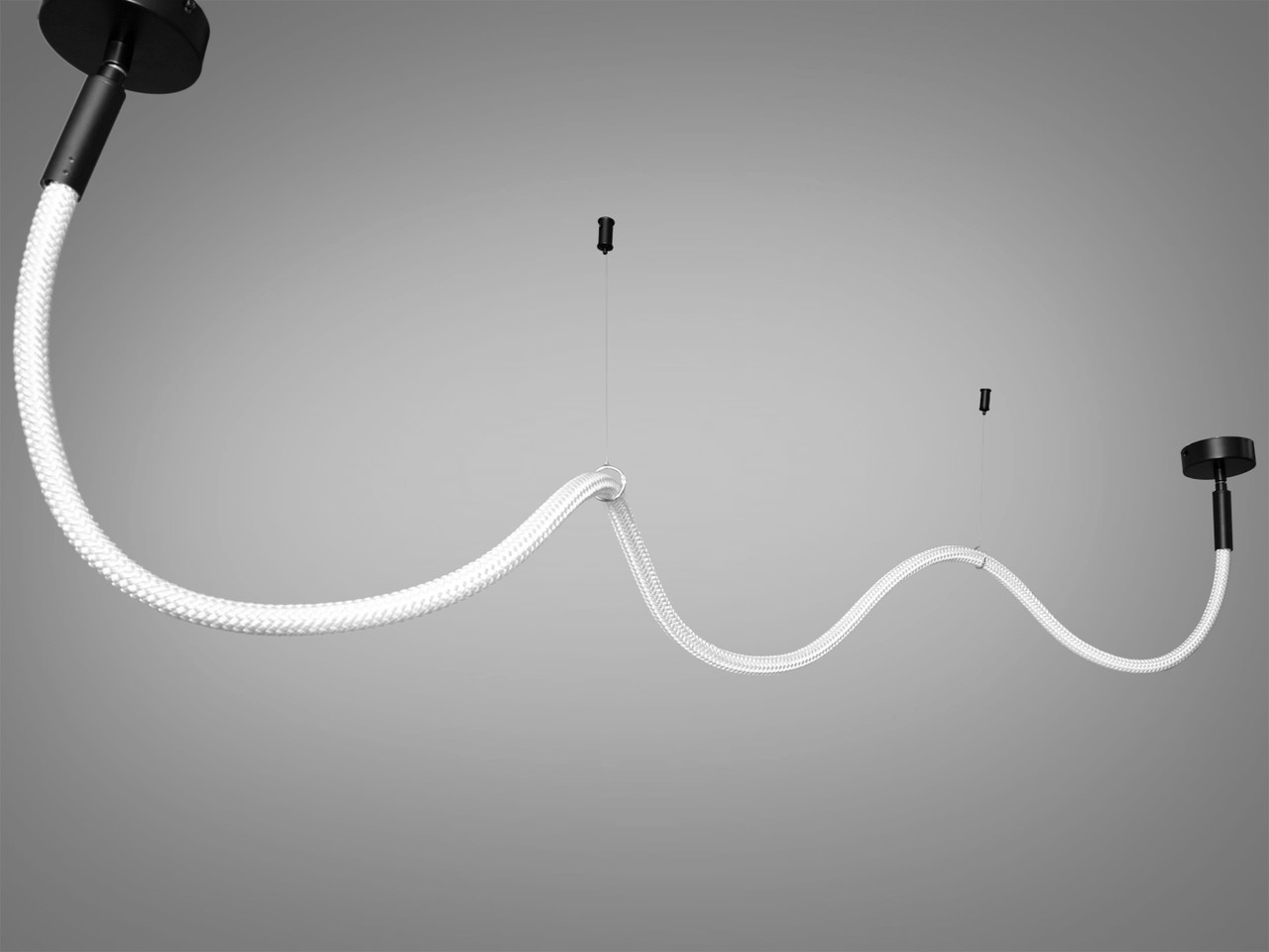 Люстра стельова LED Diasha 9610-2000BK Шланг, 22W, чорний, для коридору, вітальні, спальні, кафе, ресторану, фото 1