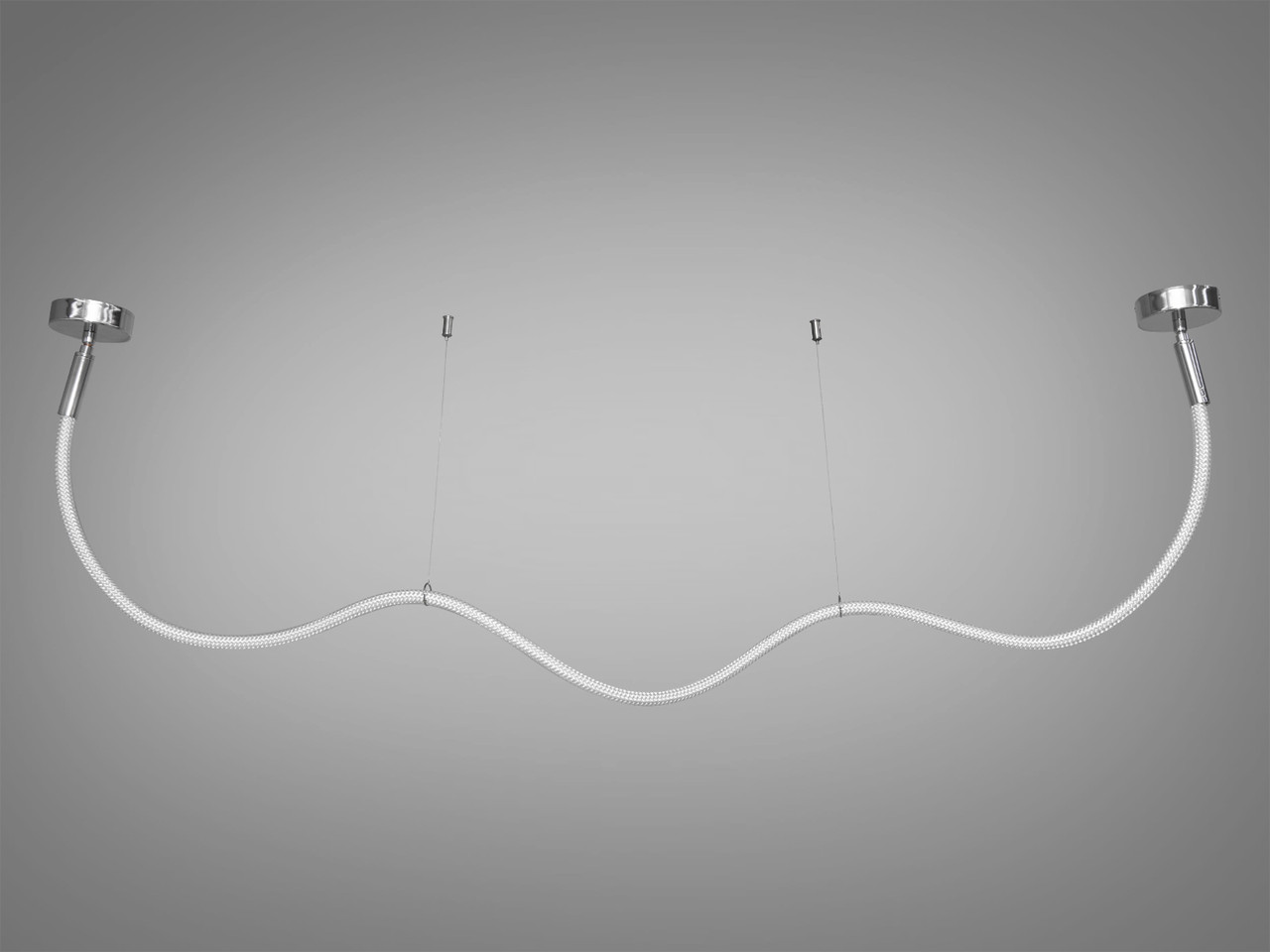 Люстра стельова LED Diasha 9610-2000CH Шланг, 22Вт, 3200K, хром, для коридору, вітальні, кухні, фото 1