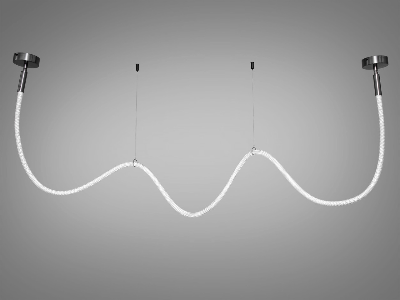 Люстра стельова LED Diasha 9610-2500BHR Шланг, 28W, чорний хром, сучасний стиль для коридору, вітальні, спальні, кухні, офісу, фото 1