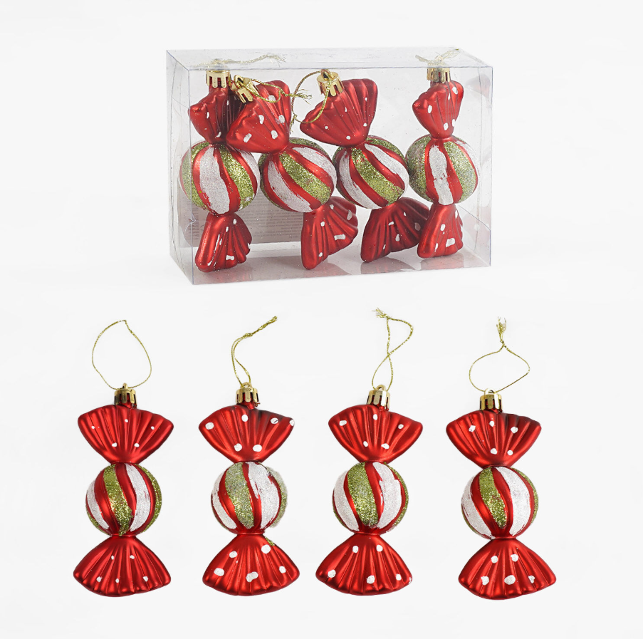 Ялинкова іграшка Цукерки 4 штуки висота 12 см, фото 1