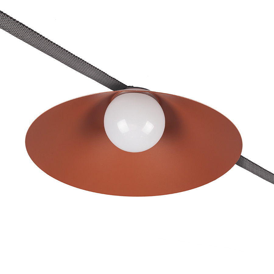 Трековий світильник LED Levistella 78018-BL06 ORG, 18W, 4000K, терракотовий, для текстильної трекової системи, фото 1