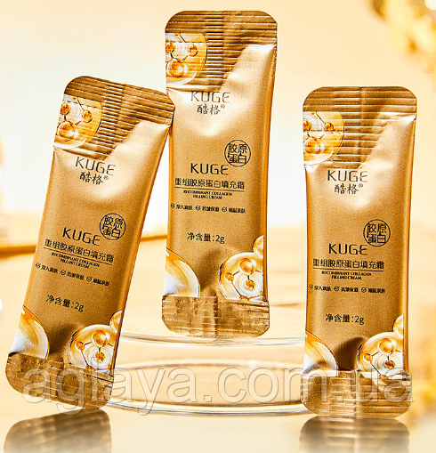 Крем для обличчя з колагеном RECOMBINANT COLLAGEN FILLING CREAM Kuge 2 г, фото 1