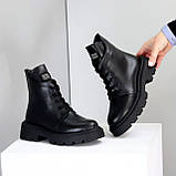 Жіночі коричневі черевики, жіночі шкіряні челсі, жіночі черевики демісезонні, натуральні жіночі черевики, фото 9