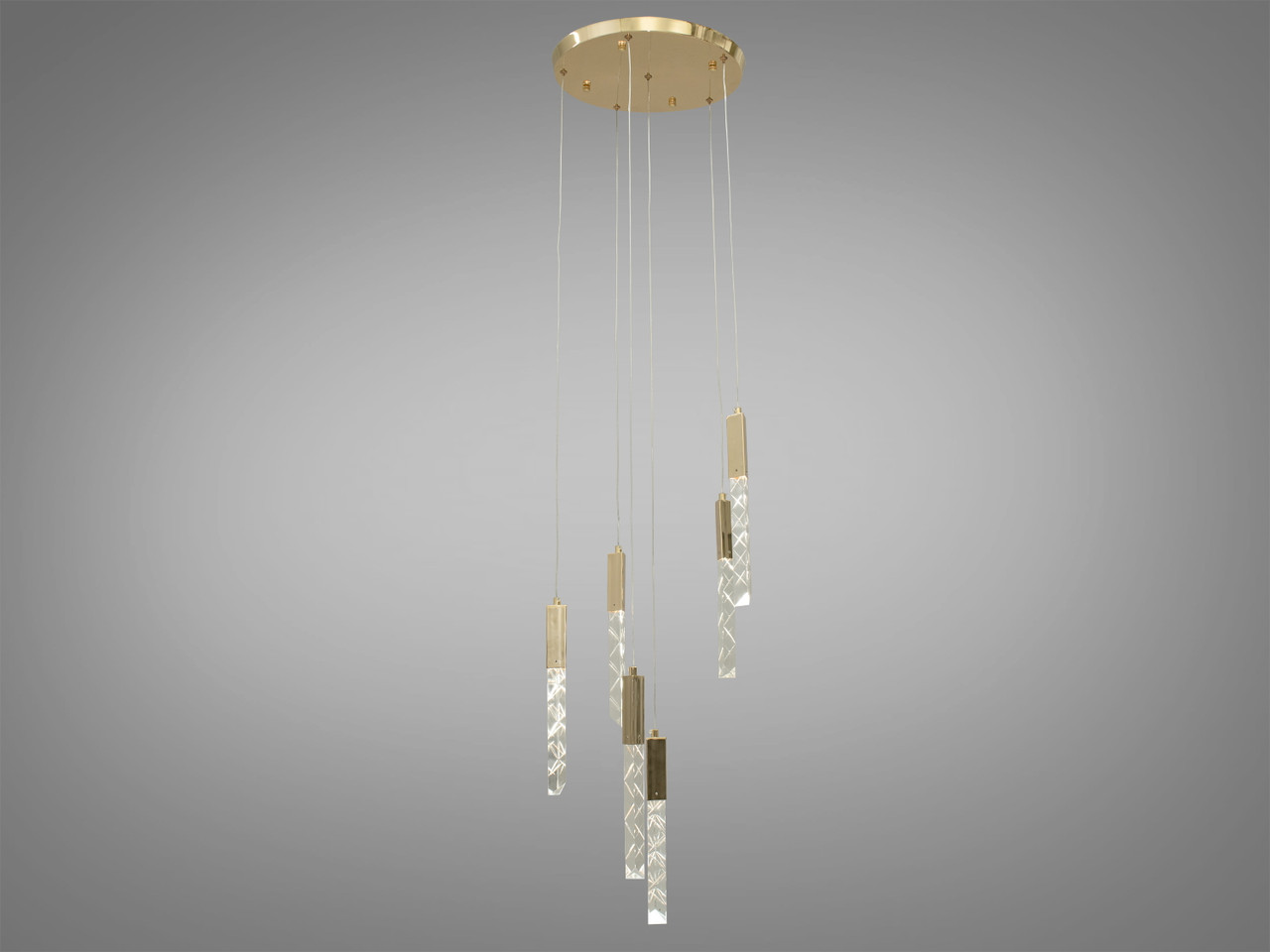 Люстра стельова LED Diasha 3001/6G Modern, 14W, золота, 6 ламп, для вітальні, коридору, спальні, кухні, фото 1