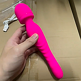 Вібратор двосторонній мікрофон з підігрівом, інтимні іграшки для жінок, фото 10