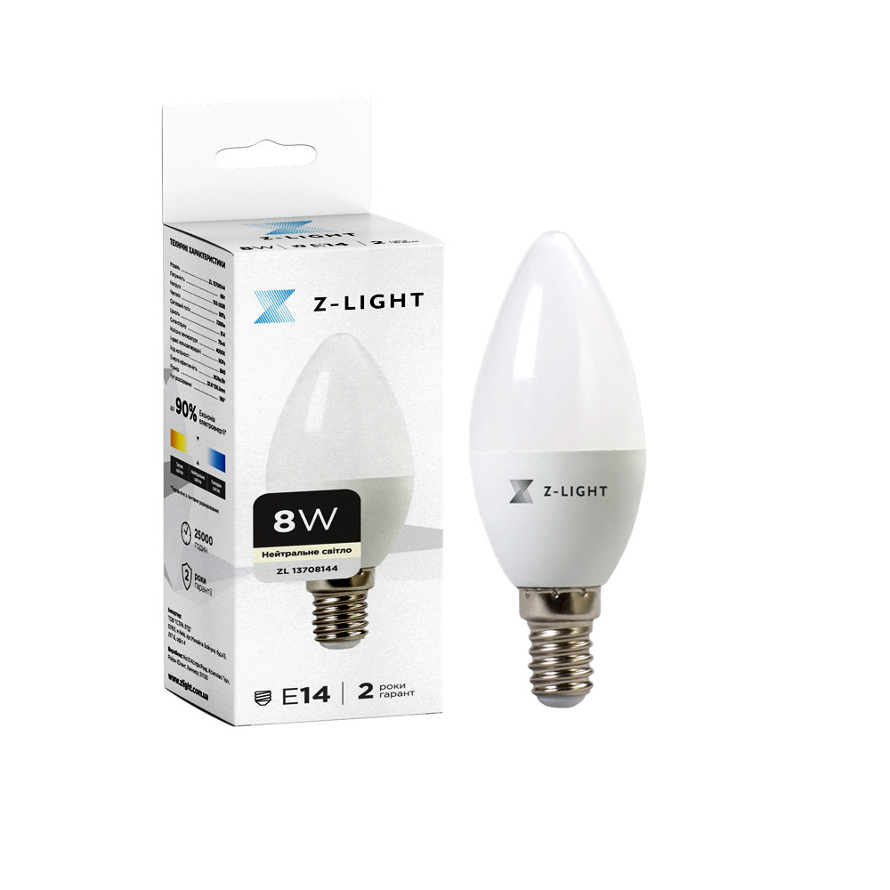 Лампа LED Levistella The Light 1002 Е14 8w 4000k свічка, 8W, 4000K, свічка, 720Лм, сучасний стиль, фото 1