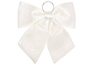 Бант новорічний атласний зі стразами 34 см