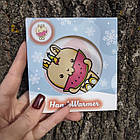 Грілка для рук дитяча багаторазова Єдиноріг з кавуном. Грілка сольова портативна для дітей і дорослих, фото 2