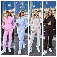 Теплый костюм женский кофта и штаны трёхнить на флисе S M L XL