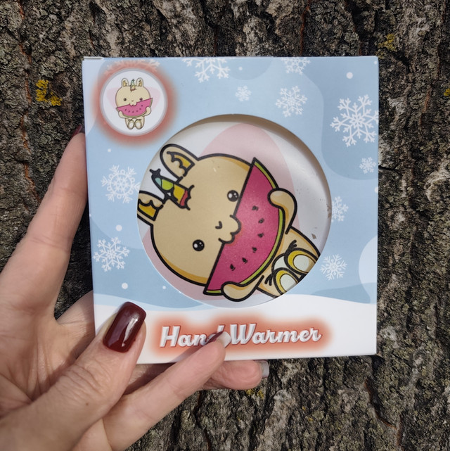 Грілка для рук дитяча багаторазова Єдиноріг з кавуном. Грілка сольова портативна для дітей і дорослих Грілка для рук дитяча багаторазова Єдиноріг з кавуном. Грілка сольова портативна для дітей і дорослих