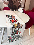 Новорічний ранер на стіл, новорічна серветка, бігунок на стіл на Новий рік, новорічний декор 33х182 см, фото 3