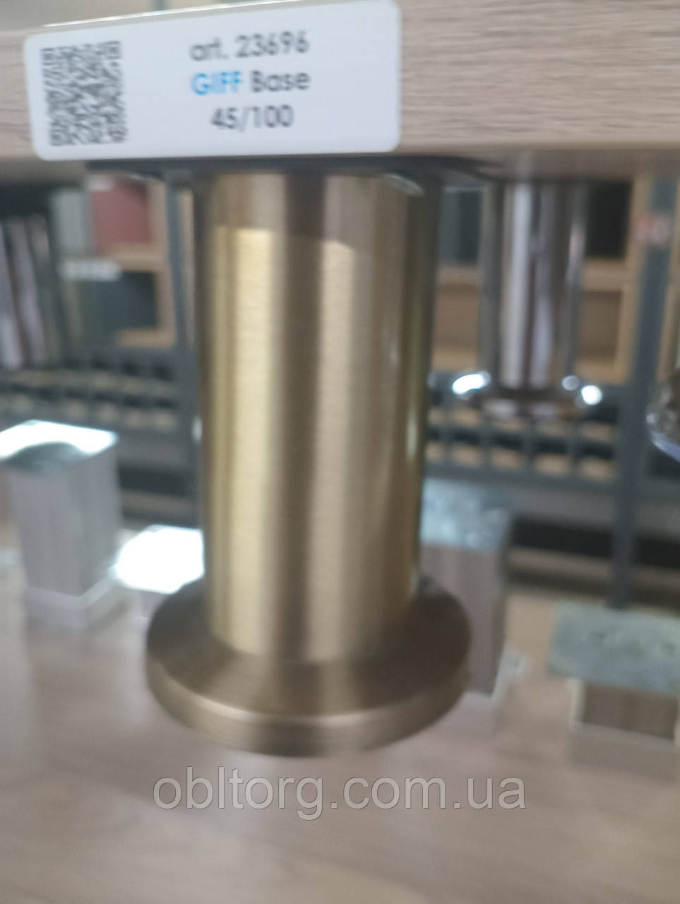 Опора з регулюванням циліндрична GIFF Base 45/100 антична бронза, фото 1