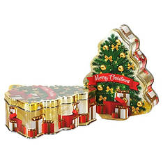 Солодкий новорічний подарунок №35 в металевій коробочці, 400 г. замовлення від 20 шт.