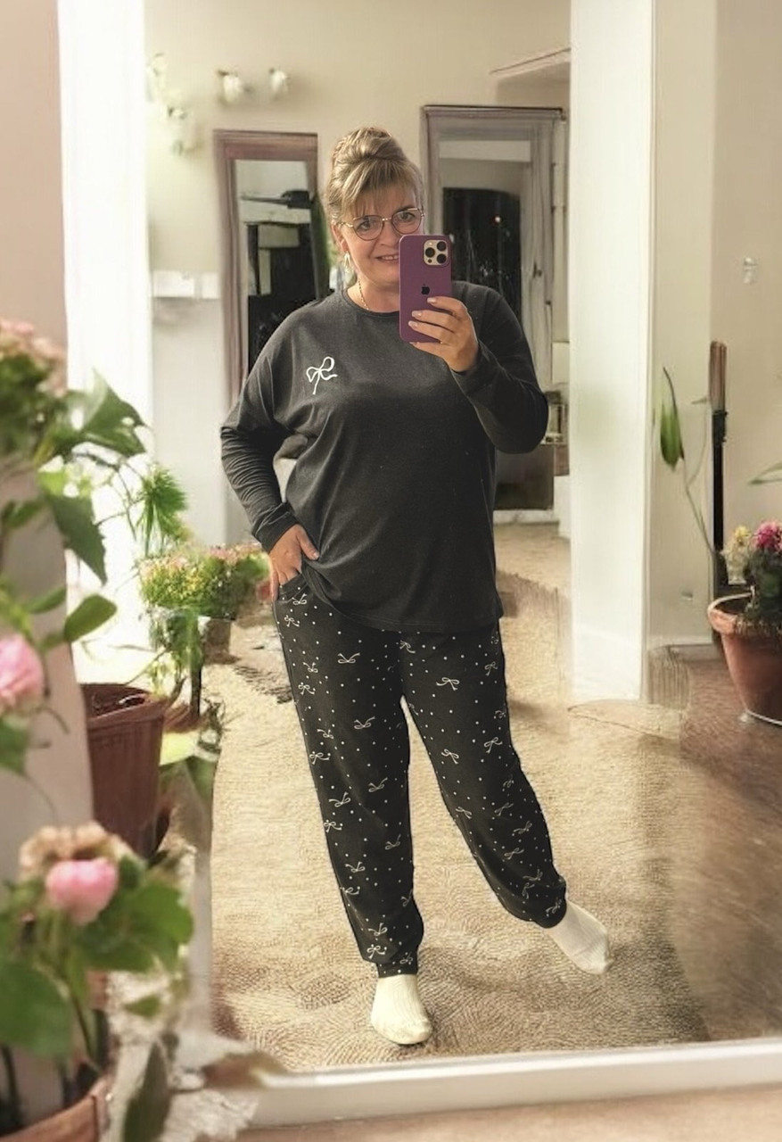 Піжама з довгими штанами та кофточкою великих розмірів. Nikoletta, фото 1