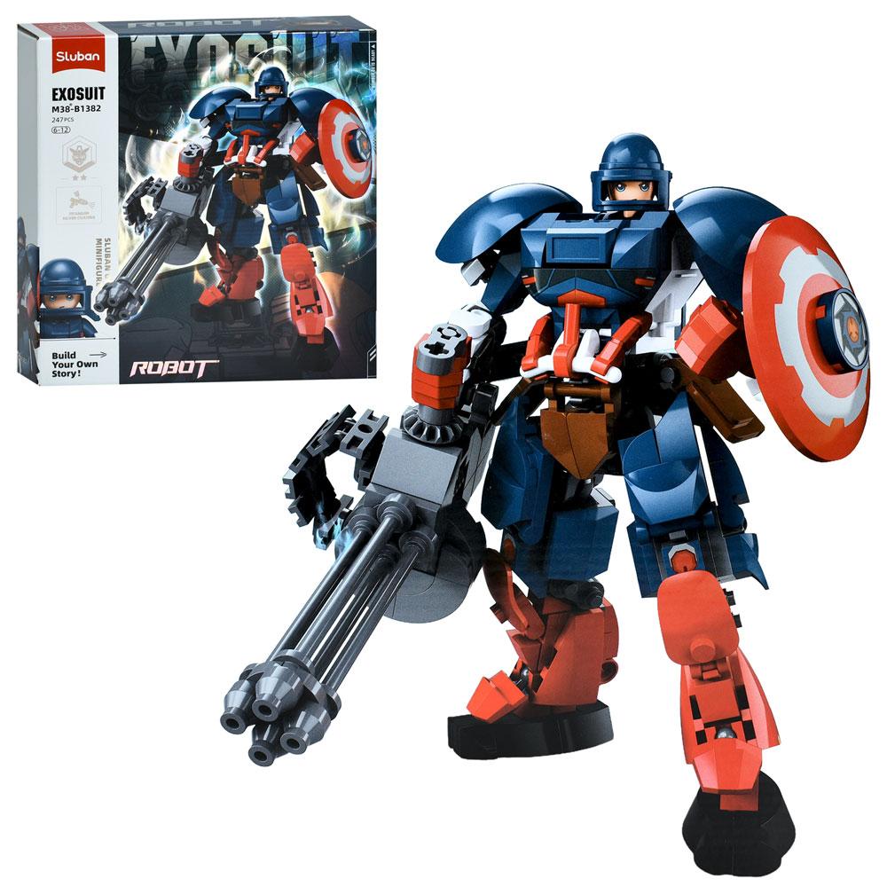 Конструктор SLUBAN робот-воїн, 14,8см, фігурка, 247дет, в кор. 22*23,5*6,5см (32шт), фото 1