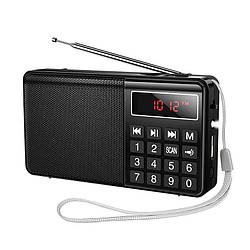 Портативне радіо з Bluetooth, FM, AM, MP3 та ліхтариком HOCO HI50 Чорний
