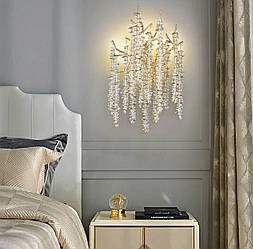 Настінний світильник,бра  сателіт до кришталевих люстр "Гліцинія"