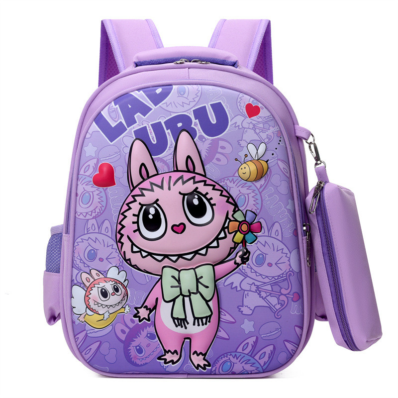 Рюкзак дитячий шкільний портфель Labubu 10647-3 лабубу фіолетовий, фото 1