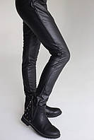 Шкіряні лосини на велюрі SmileTime Dusty