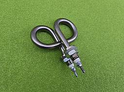 Тен електросамовара 1000 W/220V/форма "БАБОЧКА"/з НІЖАВЕЙКИ/на неіржавких штуцерах Ø14 мм (Туреччина)