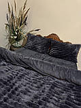 Велюрова постільна білизна Шарпель полуторна комплект/тепла постільна білизна, фото 3