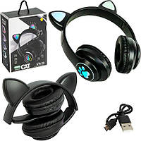 Навушники Bluetooth з вушками та LED-підсвічуванням STN-28M складні