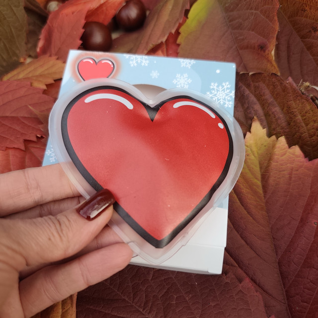 Грілка для рук дитяча багаторазова Серце. Грілка сольова портативна для дітей і дорослих