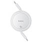 USB кабель-рулетка Type-C на Type-C Baseus Free2Pull Mini Charging Cable (1m, 60W). White, фото 4