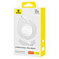 USB кабель-рулетка Type-C на Type-C Baseus Free2Pull Mini Charging Cable (1m, 60W). White, фото 10