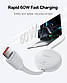 USB кабель-рулетка Type-C на Type-C Baseus Free2Pull Mini Charging Cable (1m, 60W). White, фото 7