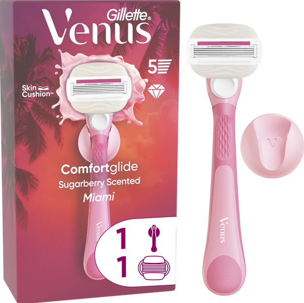 Станок для гоління жіночий (бритва) Venus Comfortglide Miami Sugarberry, фото 1