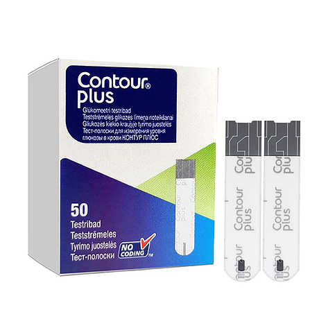Тест-смужки Контур Плюс 50 шт. (Contour Plus)/100 штук, фото 1