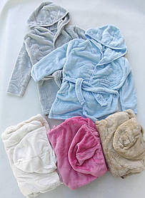 Халат велсофт для дітей р.104/140; Гурт. Україна