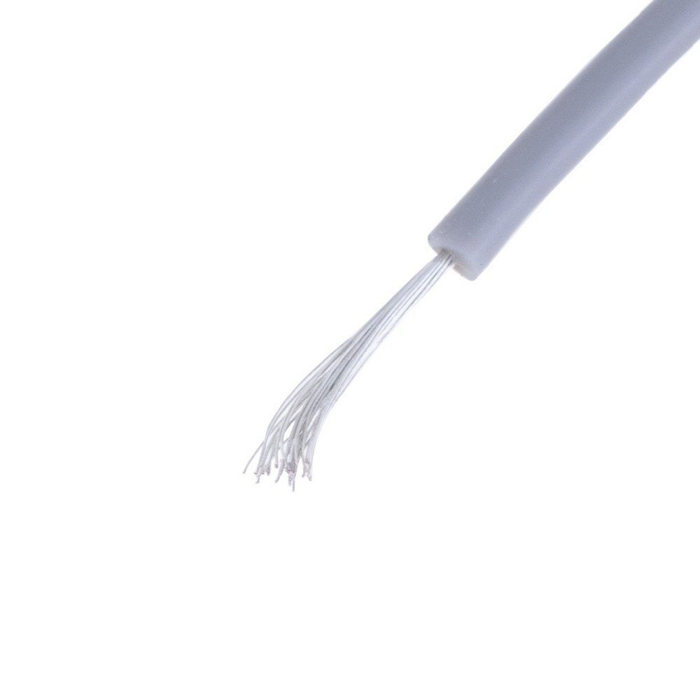 Силіконовий провід 26AWG (0.15mm²-30/0.08TS) сірий, 1м