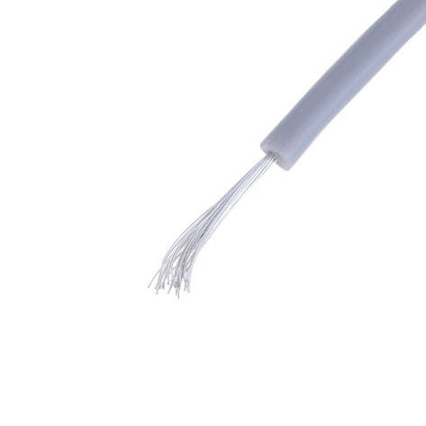 Силіконовий провід 26AWG (0.15mm²-30/0.08TS) сірий, 1м, фото 1