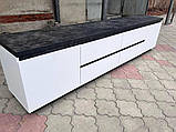 Тумба під телевізор Мія Бетон темний + Білий, фото 4