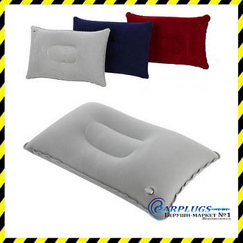 Дорожня надувна подушка прямокутної форми Silenta, grey