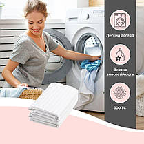 Наволочка 2 шт 50х70 см сатин IDEIA бавовна, отельна, для готелів, жакард, набір наволочок біла у смужку 1 см, фото 4