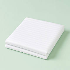 Піідковдра сатин в смужку ТМ IDEIA 200х220 см білий у смужку