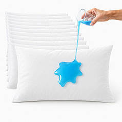 Набір наволочок 10 шт. чохол захисна Аква Стоп 50х70 см IDEIA повітропроникна з блискавкою, непромокальна біла