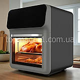 Настільна міні-духовка 4200 Вт Top Kitchen аерогриль фритюр на 12 л з функцією підігріву мультипіч, фото 2