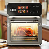 Настільна міні-духовка 4200 Вт Top Kitchen аерогриль фритюр на 12 л з функцією підігріву мультипіч, фото 5