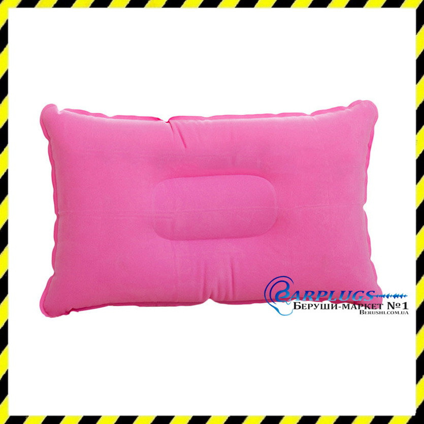 Дорожня надувна подушка прямокутної форми Silenta, pink
