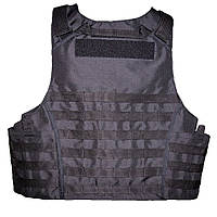 Плитоноска с установкой боковой и кевларовой защиты кордура Kirasa ВСУ (ЗСУ) KI101 черная corvette