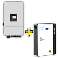 Комплект резервного живлення Гібридний інвертор Deye SUN‑18K‑SG05LP3‑EU‑SM2 18 кВт + Акумулятор LVTOPSUN LVTS‑512200 (LiFePO₄ 10,2